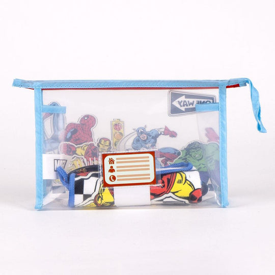 Intérieur spacieux de la trousse de toilette Marvel Avengers CERDÁ montrant compartiments pratiques