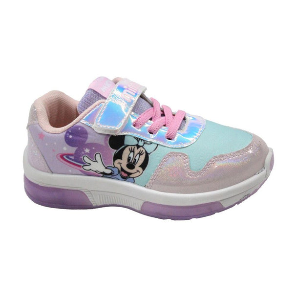 Chaussure Disney Minnie Lights Sports CERDÁ vue de profil avec motifs Minnie pour enfants