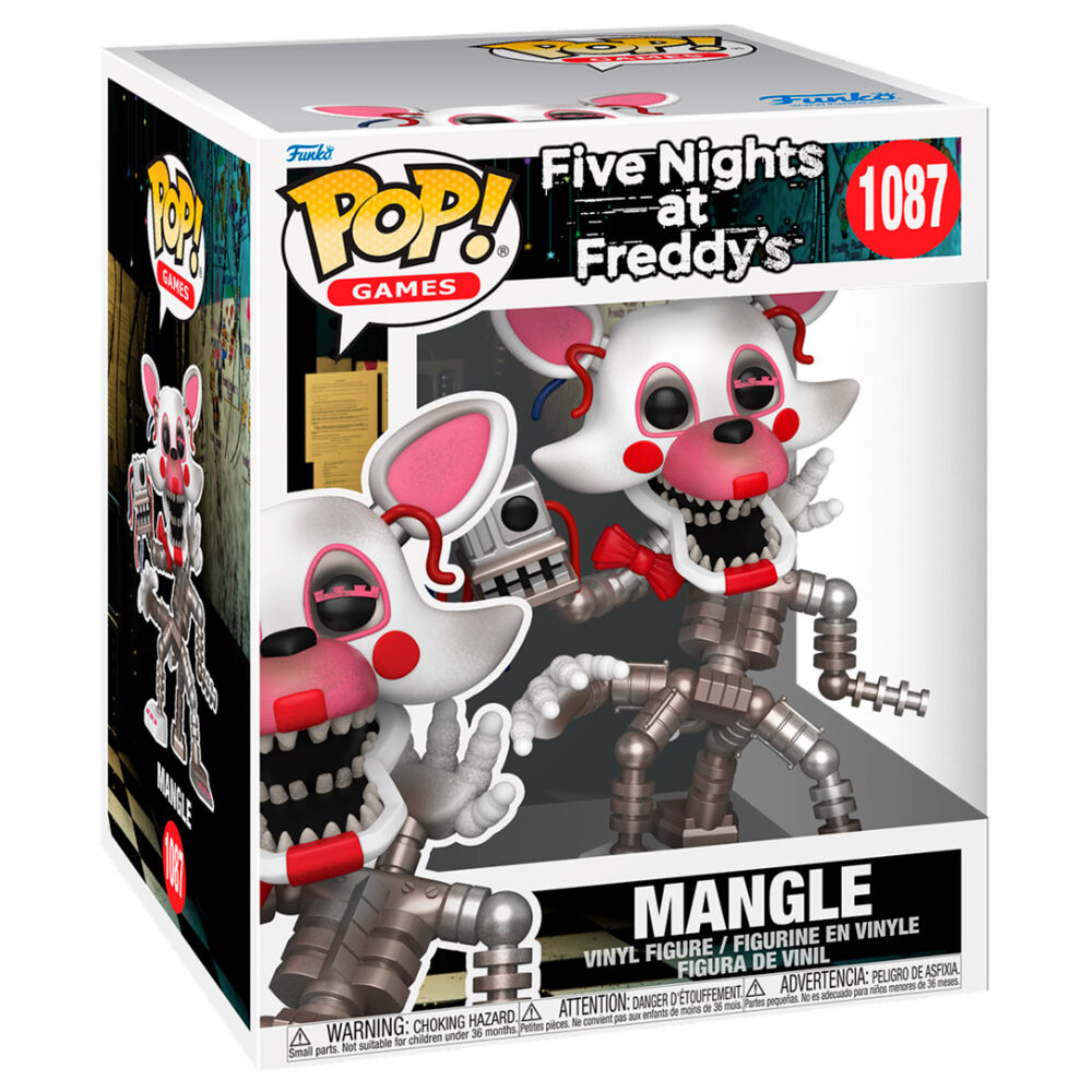 Figurine POP FUNKO Mangle de Five Nights at Freddy's en gros plan montrant les textures et les couleurs vives