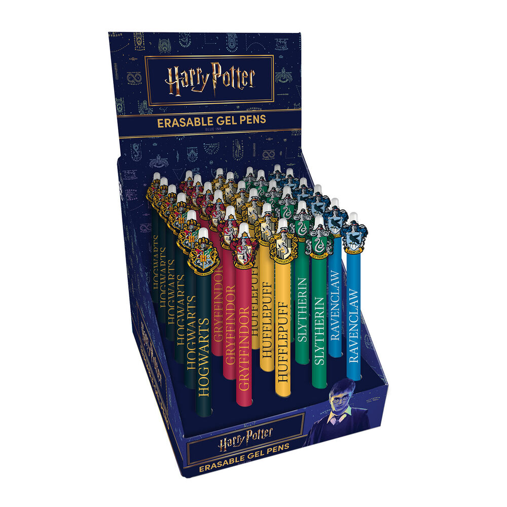 Stylo effaçable Harry Potter de la marque PYRAMID, parfait pour les enfants et les fans de l'univers magique, montrant le design du stylo.
