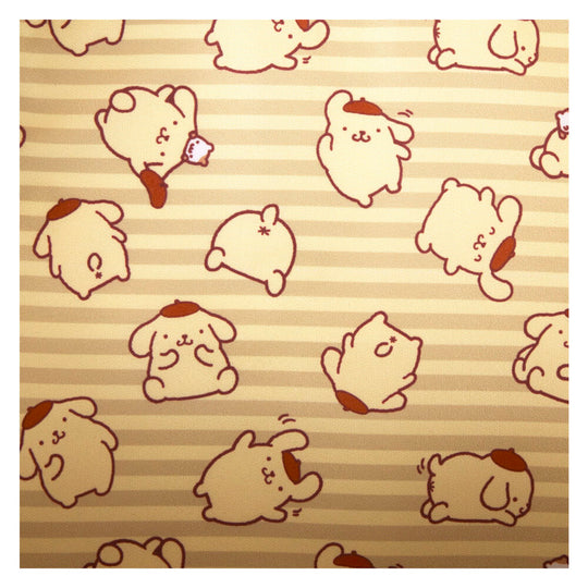 Sac à dos Loungefly Hello Kitty Pompompurin porté sur le dos montrant son style et sa taille