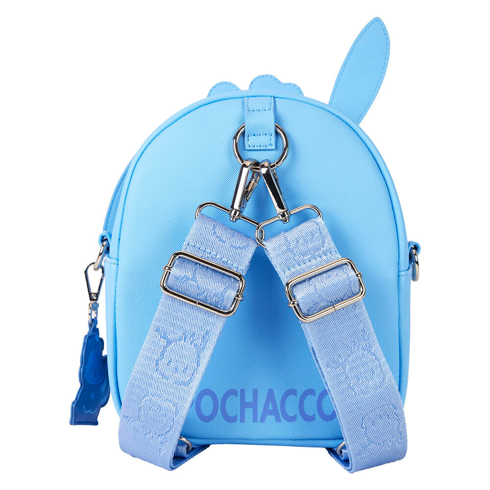 Poche avant zippée du sac à dos Loungefly Hello Kitty Pochacco avec fermeture éclair argentée