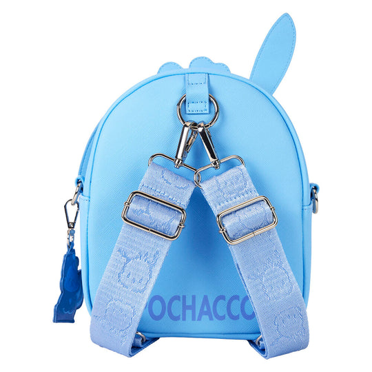 Poche avant zippée du sac à dos Loungefly Hello Kitty Pochacco avec fermeture éclair argentée