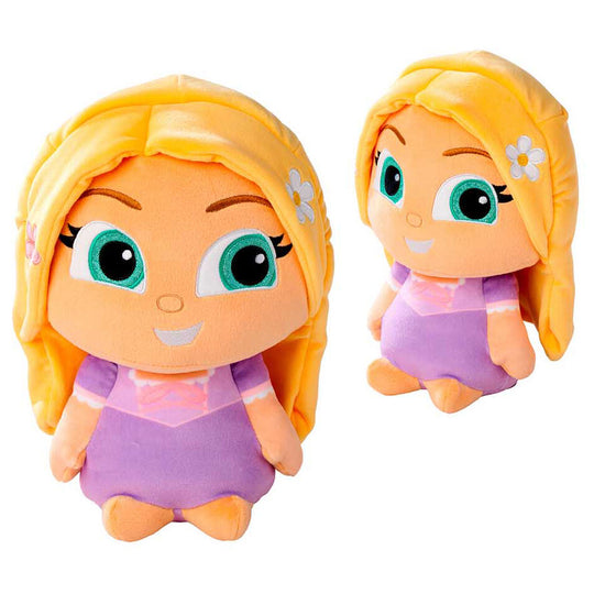 Détail de la peluche Raiponce Doorables SIMBA montrant la texture douce et les finitions soignées