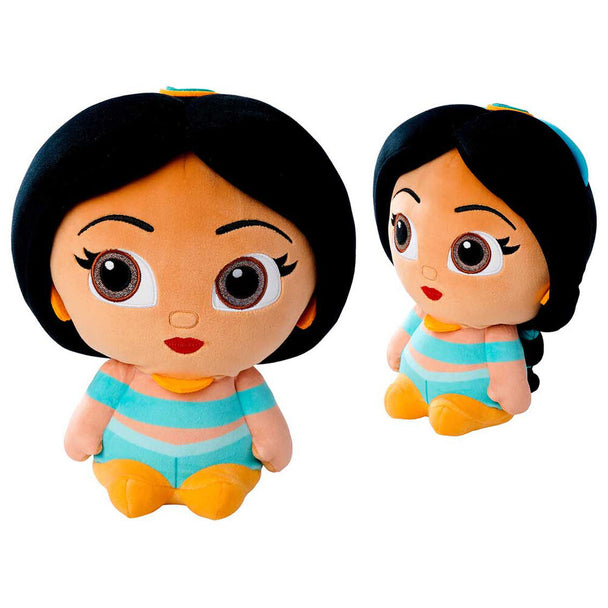 Zoom sur la peluche Jasmine Aladdin de SIMBA mettant en valeur la qualité des matériaux et les finitions