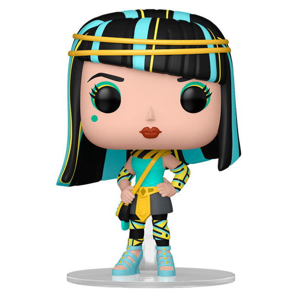 Figurine Funko POP Cleo De Nile Monster High de 9 cm dans sa boîte cadeau, vue de face avec détails colorés