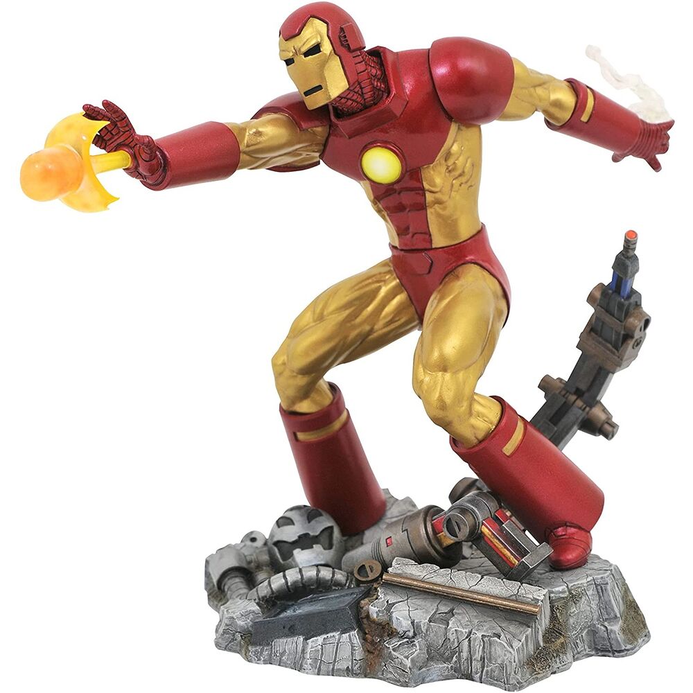 Figurine Iron Man Marvel Gallery 23 cm, présentation latérale mettant en valeur la qualité et la finition DIAMOND SELECT