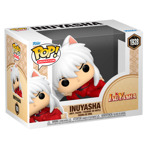 Détail de la figurine Funko POP Inuyasha montrant les couleurs et les traits caractéristiques du personnage