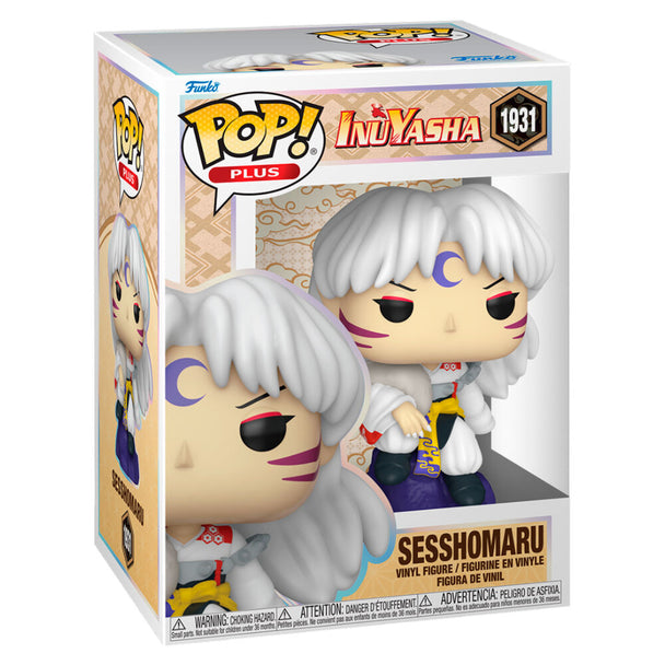 Figurine Funko POP Plus Sesshomaru d'Inuyasha en vinyle de 9 cm dans sa boîte cadeau officielle.