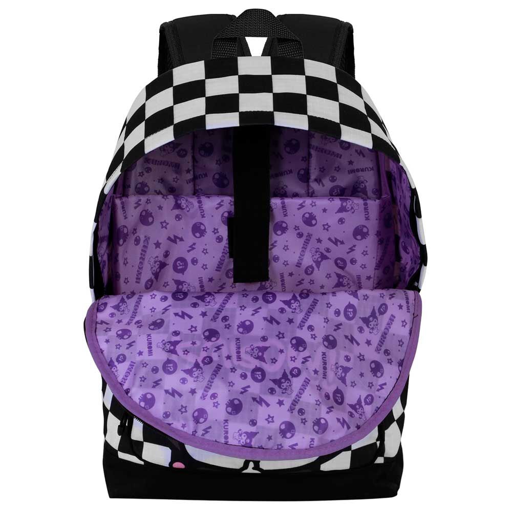 Poche frontale du sac à dos urbain Kuromi Hello Kitty avec fermeture zippée résistante