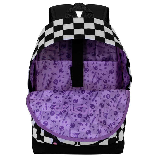 Poche frontale du sac à dos urbain Kuromi Hello Kitty avec fermeture zippée résistante