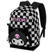 Détail des bretelles rembourrées et ajustables du sac à dos Kuromi Hello Kitty