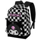 Détail des bretelles rembourrées et ajustables du sac à dos Kuromi Hello Kitty