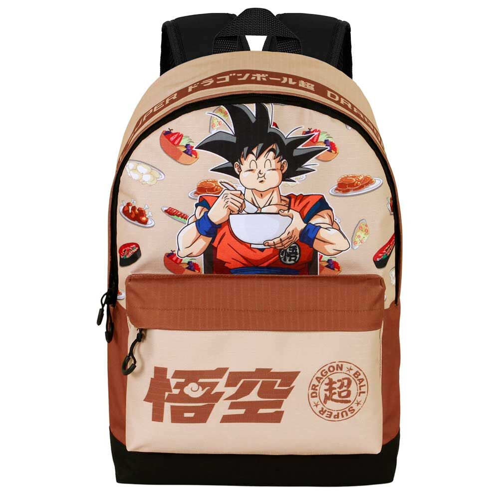 Sac à dos Dragon Ball Z Goku Foodie 44cm vue avant avec design coloré et logo KARACTERMANIA