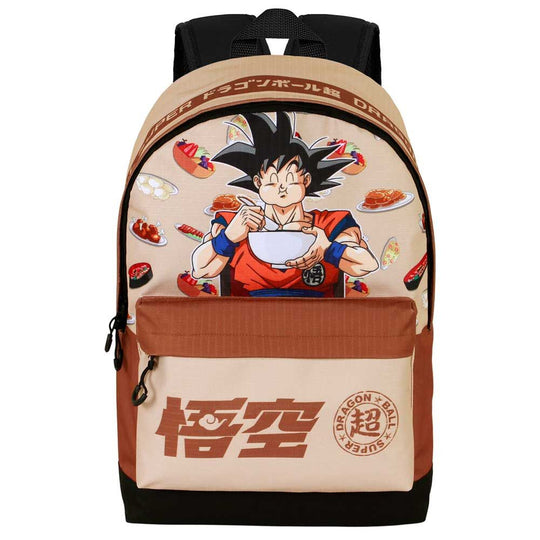 Sac à dos Dragon Ball Z Goku Foodie 44cm vue avant avec design coloré et logo KARACTERMANIA