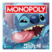 Boîte du jeu Monopoly Disney Stitch en version espagnole avec logo HASBRO visible