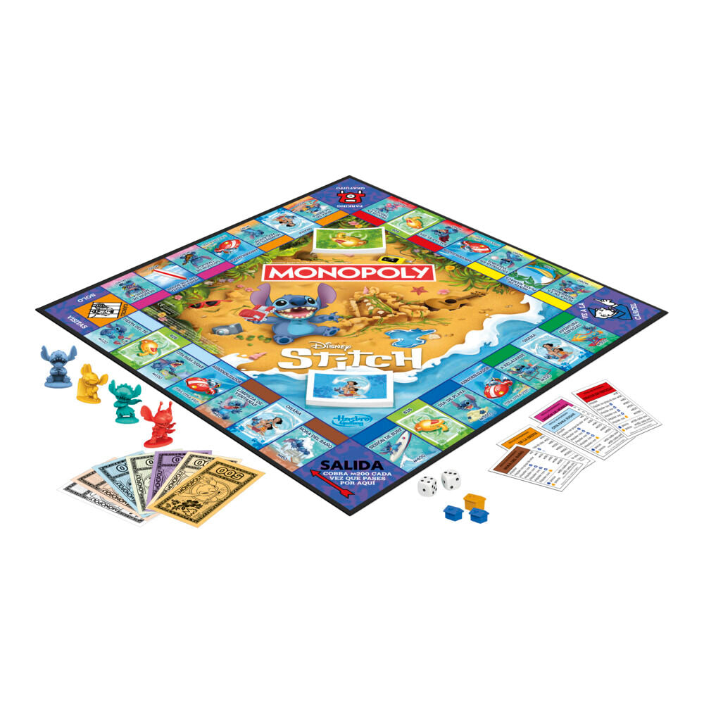 Dés utilisés pour le déplacement sur le plateau du jeu Monopoly Disney Stitch