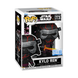 Figurine Funko POP Kylo Ren exclusive avec armure rouge et noire, vue de face sur fond blanc