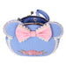 Gros plan sur les appliqués et broderies florales du sac Minnie Floral Loungefly
