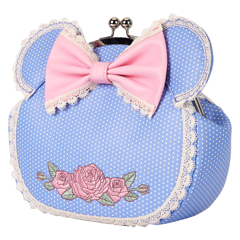 Photo du sac à épaule Loungefly Disney Minnie Floral porté sur l'épaule
