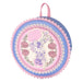 Vue latérale montrant la profondeur et la forme compacte du sac à dos Minnie Floral 23 cm