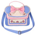 Vue de face du sac à épaule Loungefly Disney Minnie Floral en cuir synthétique avec motifs floraux et nœuds 3D