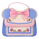 Photo de la bandoulière ajustable et amovible du sac Loungefly Disney Minnie Floral en cuir synthétique noir