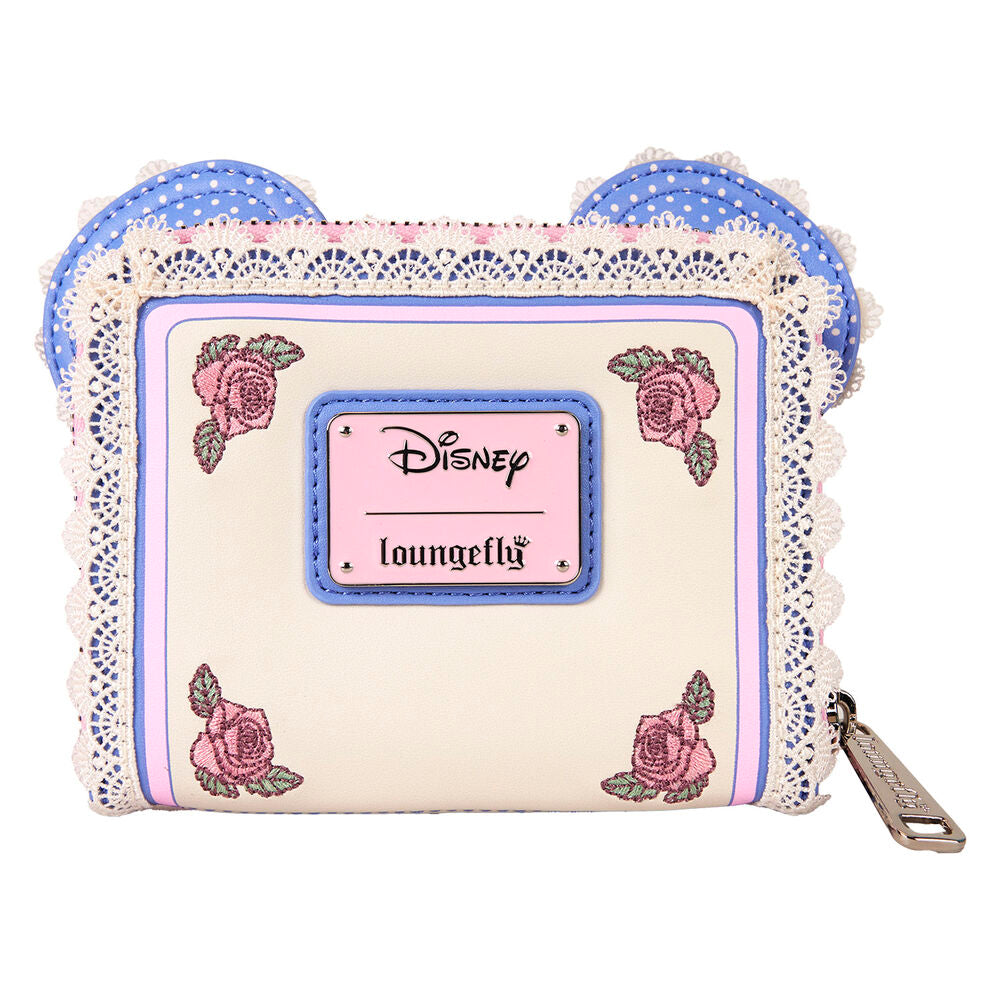 Emplacement transparent avec découpe Mickey pour carte d'identité dans le portefeuille Disney Minnie Floral