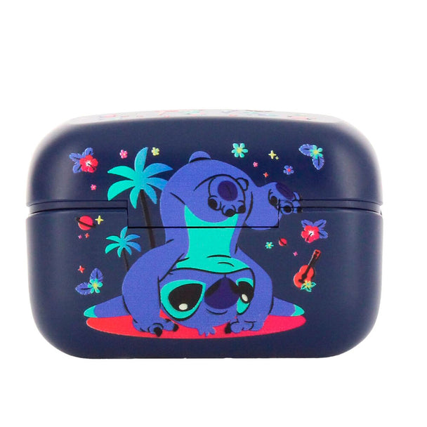Vue de face du casque sans fil Disney Stitch avec design coloré et logo EXQUISITE GAMING