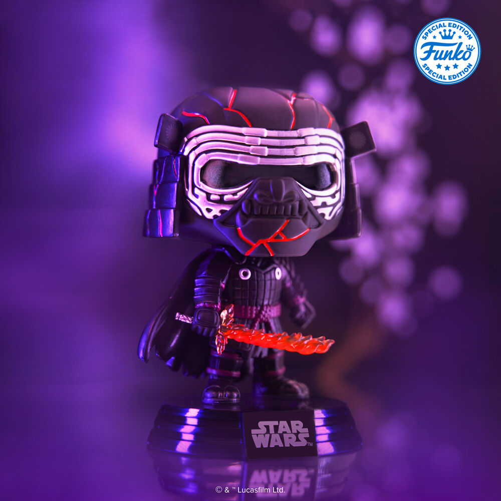 Carte d'art Star Wars exclusive accompagnant la figurine Funko POP Kylo Ren, design aléatoire