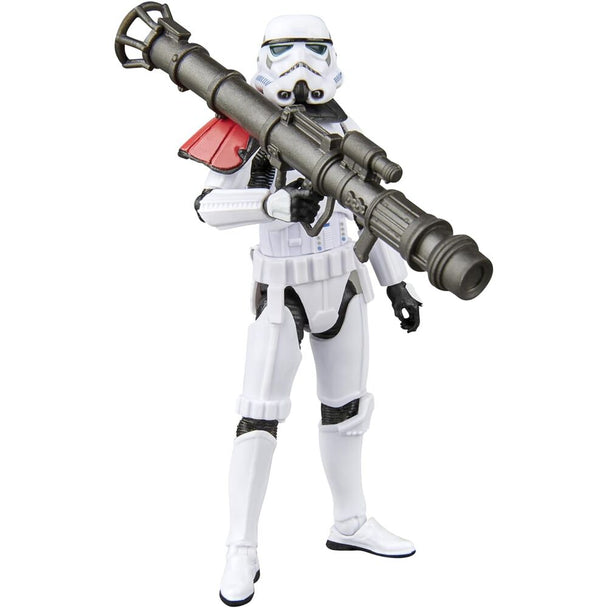 Figurine Star Wars Jedi Survivor Trooper Lance-Roquettes vue de face avec accessoires
