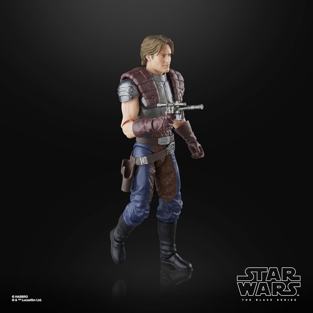 Zoom sur le visage détaillé de la figurine Dash Rendar Star Wars HASBRO