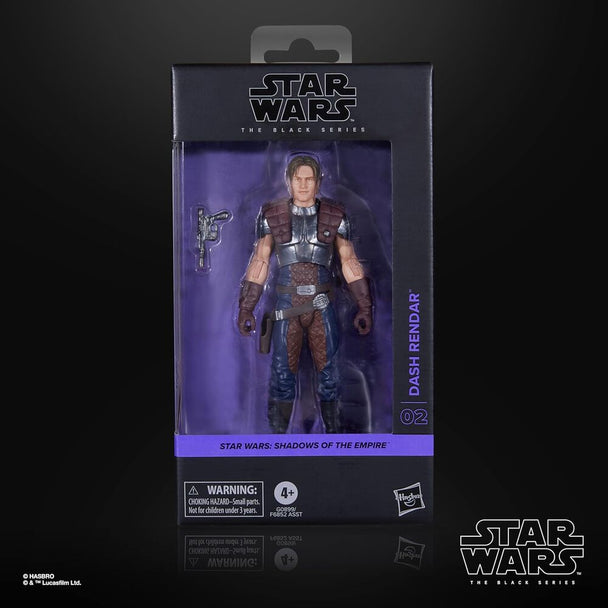 Vue latérale de la figurine Dash Rendar montrant les articulations mobiles