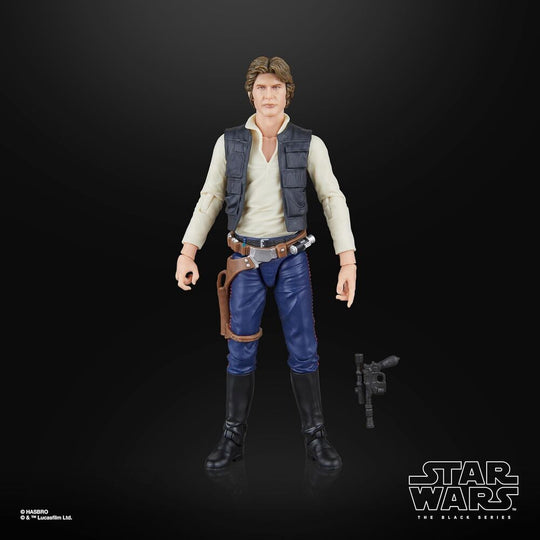 Accessoires inclus avec la figurine Han Solo, comprenant un blaster et un holster détaillé