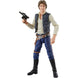 Figurine articulée Han Solo 15cm de la Black Series Star Wars A New Hope vue de face avec son blaster