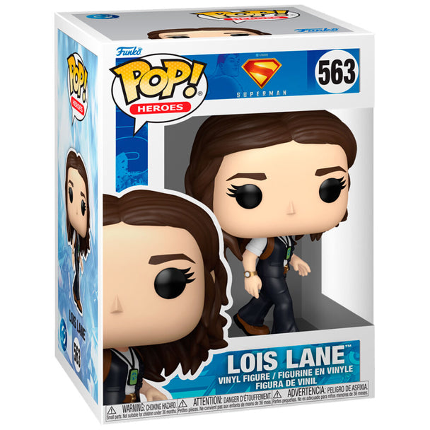 Figurine Funko POP Lois Lane en vinyle de 9 cm, personnage emblématique de DC Comics, emballée dans une boîte cadeau collector.