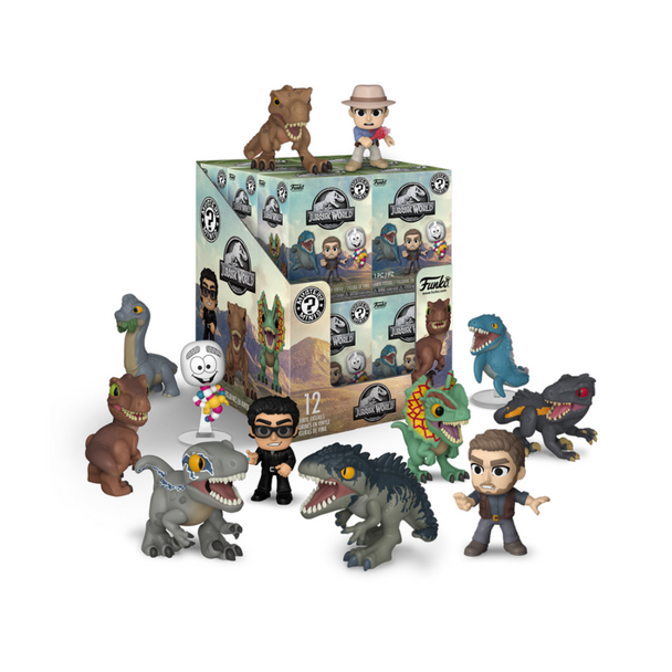 Assortiment de figurines Funko Mystery Mini Jurassic World en vinyle, hauteur variable jusqu'à 7,6 cm