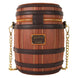Zoom sur les coutures renforcées du sac épaule Butterbeer Loungefly pour une meilleure résistance