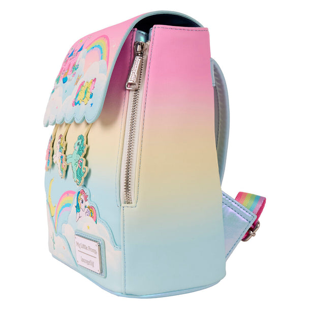 Détail du motif My Little Pony imprimé sur le sac à dos Loungefly de taille compacte