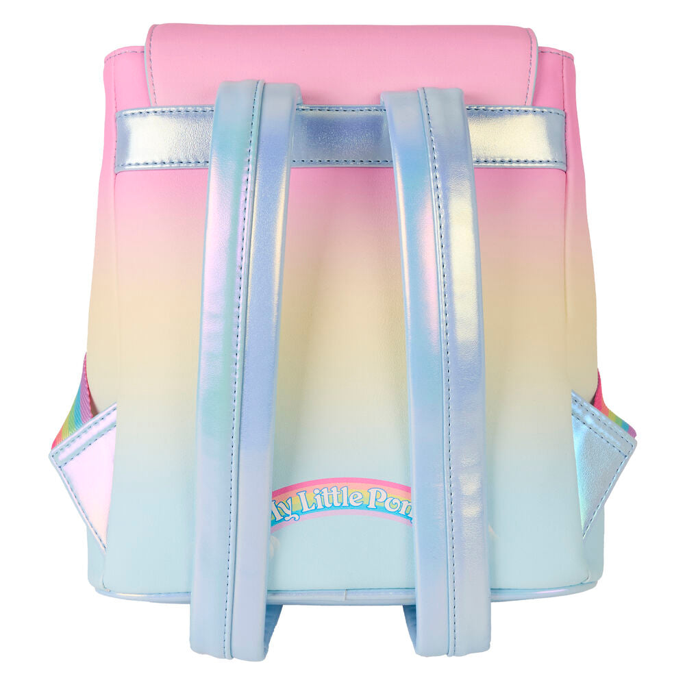 Sac à dos Loungefly My Little Pony présenté de profil montrant les bretelles ajustables