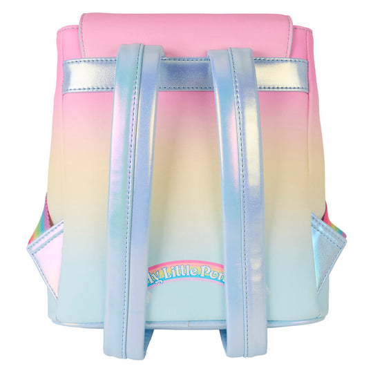 Sac à dos Loungefly My Little Pony présenté de profil montrant les bretelles ajustables