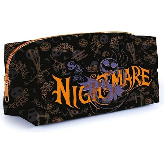 Trousse à crayons Disney Nightmare Before Christmas aux dimensions 5,4x6x20 cm avec design officiel PYRAMID représentant les personnages du film.