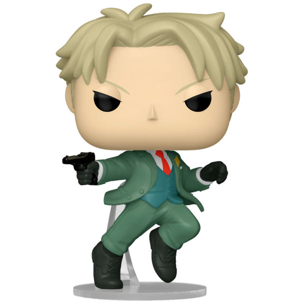 Figurine Funko POP Loid Forger de Spy x Family en vinyle, vue de face avec boîte cadeau visible