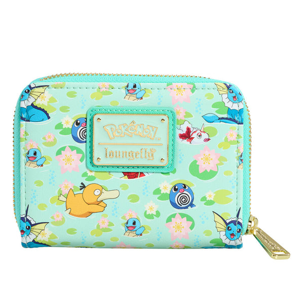 Détail des compartiments intérieurs du portefeuille Loungefly Pokémon avec espace pour cartes et billets