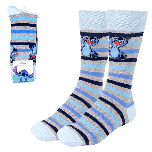 Pack de deux chaussettes Disney Stitch pour adultes, en coton doux avec motif Stitch coloré
