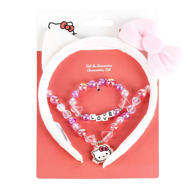 Set de bijoux fantaisie Hello Kitty CERDÁ présenté dans un coffret coloré de 12,5x19x2 cm, idéal pour enfants.