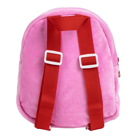 Détail du sac à dos Hello Kitty CERDÁ montrant les bretelles ajustables et la texture polyester résistante.
