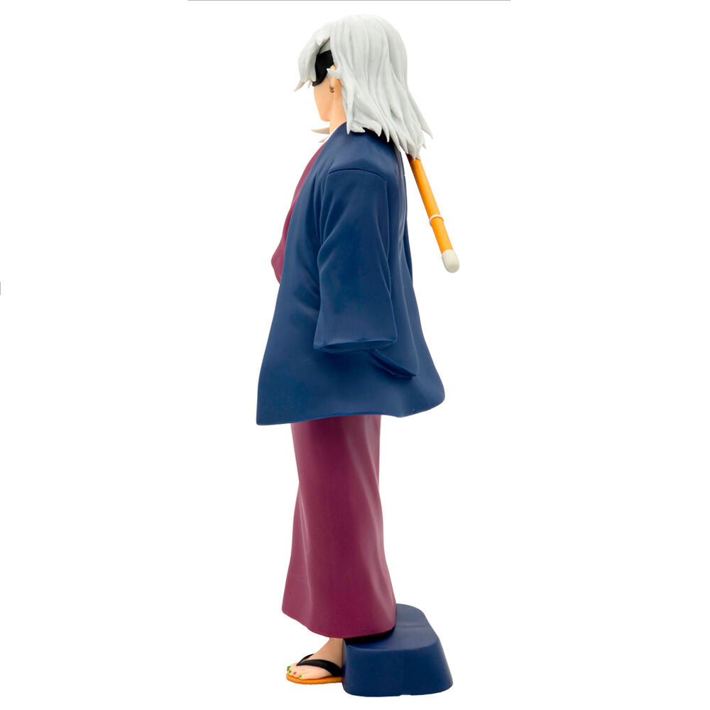 Gros plan sur le visage expressif de la figurine Tengen Uzui de 21 cm Demon Slayer