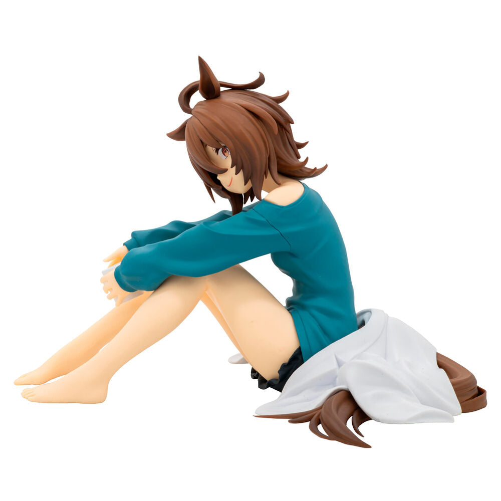 Figurine Agnes Tachyon Umamusume Pretty Derby avec socle transparent et logo BANPRESTO visible