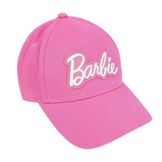 Casquette adulte Barbie CERDÁ de couleur rose, taille 57 cm, vue de face avec logo distinctif.